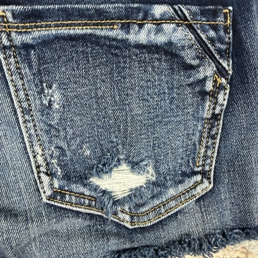 Buckle Black Womens Shorts 25 Denim Cutoff Low Rise Distressed‎ Y2K